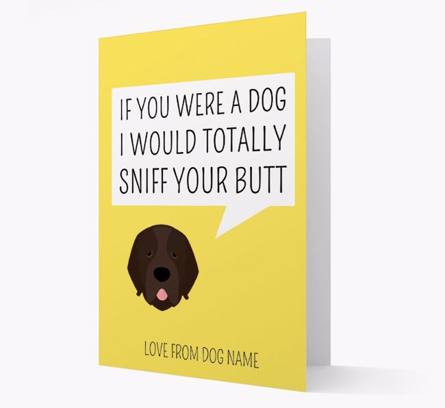 Personalized 'I'd Sniff Your Bum' Card